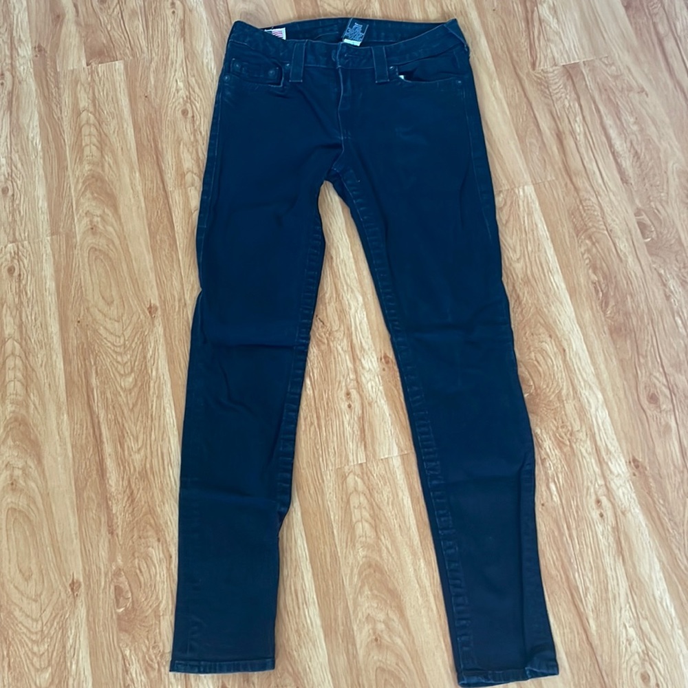 True Religion Halle black jeans size 28